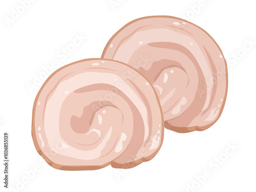 チャーシューのベクターイラスト