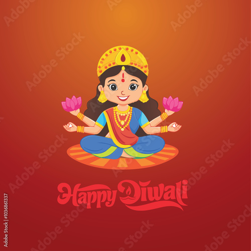 Happy Diwali celebration background. front view of banner design decorated with illuminated oil lamps on patterned red background. vector illustration