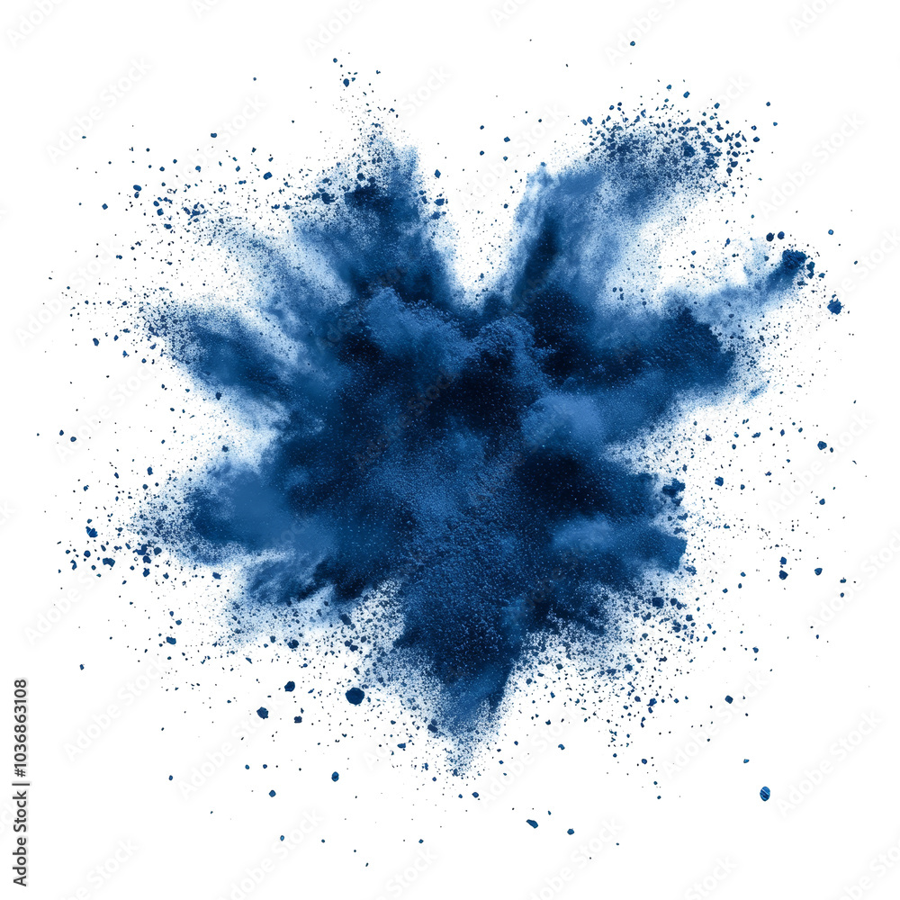 Navy blue powder explosion isolated on a transparent background capturing dynamic movement and colorfulness, navy blue color powder pulver explosion isolated on transparent background Navy blue powder explosion isolated on a transparent background capturing dynamic movement and colorfulness, navy blue color powder pulver explosion isolated on transparent background