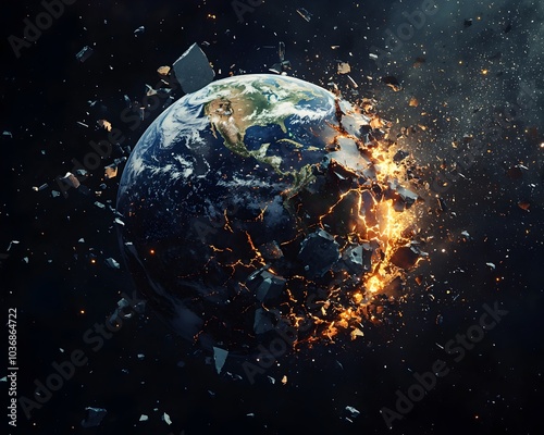 The Shattering of the Earth Symbolizing the Impending Destruction of the World photo