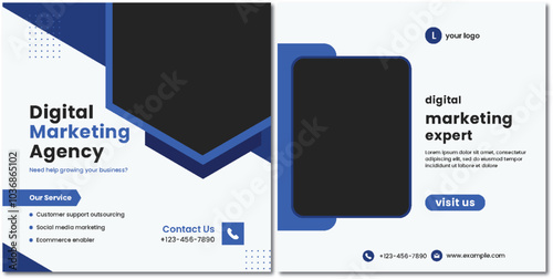 square hiring poster, we re hiring job vacancy social media post design template collection