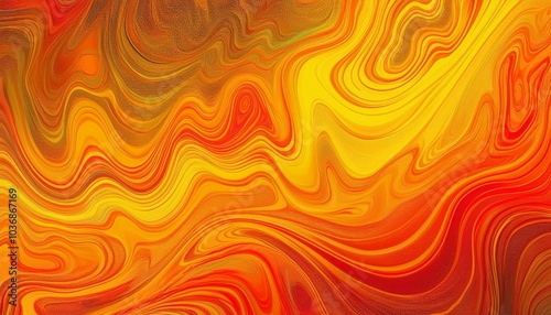 vibrant acid psychedelic background in yellow and orange, featuring a grainy and noisy abstract texture, ideal for striking banner and backdrop designs