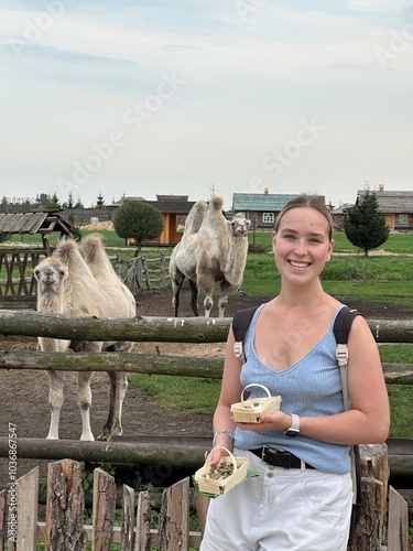 Animals in eco zoo,Wildlife,Ecosafari,feeding animals in the wild photo