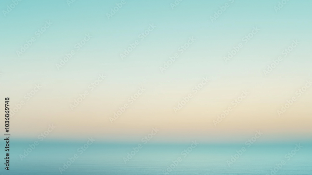 Obraz premium Horizontal Gradient with Sky Blue and Beige Tones