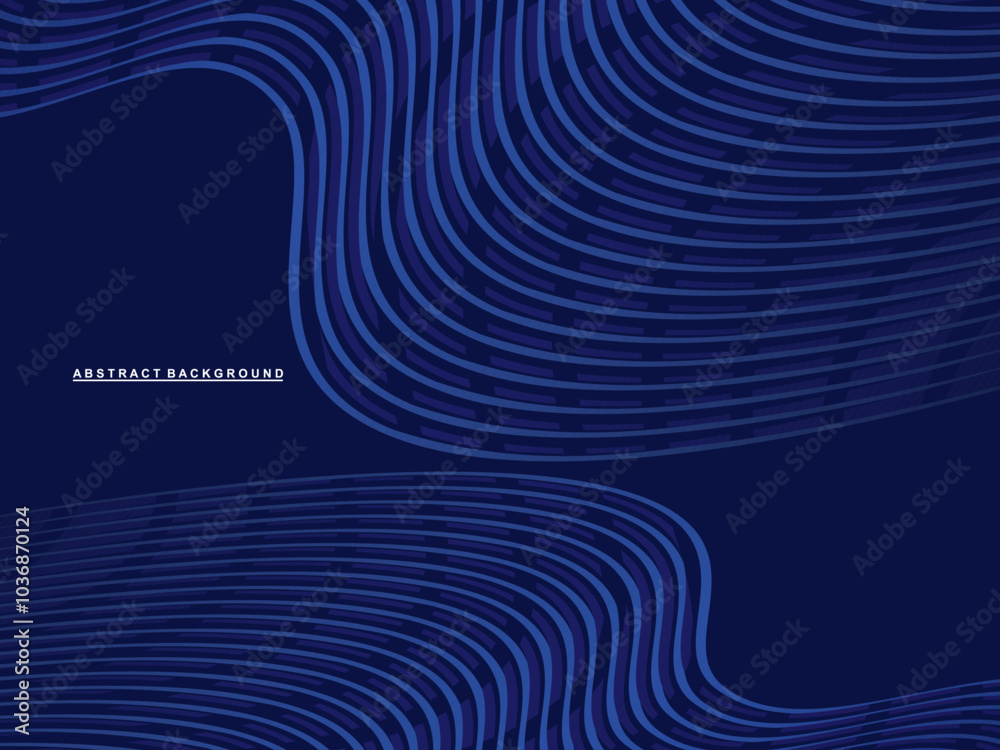 Abstract blue glowing wave lines on dark blue background. Modern shiny gradient blue futuristic pattern. Futuristic technology concept, suitable for covers, posters, banners, brochures, websites, etc. Abstract blue glowing wave lines on dark blue background. Modern shiny gradient blue futuristic pattern. Futuristic technology concept, suitable for covers, posters, banners, brochures, websites, etc.
