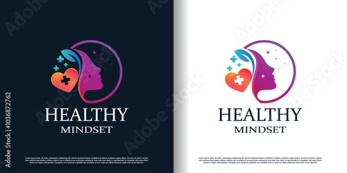 Psycholugy logo design with creative concept premium vector