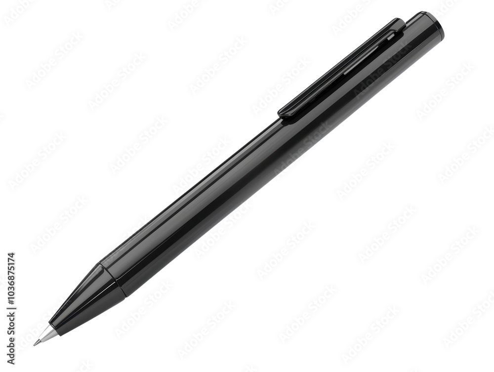 Black pen on a white isolated background Black pen on a white isolated background