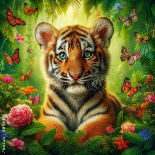 tiger in the jungle