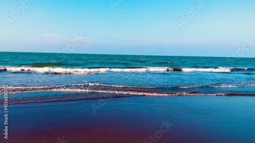 Landscape view of beach, sea, sand, Beach and sea area. On the Beach of Indonesia