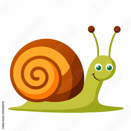 snail on a white background