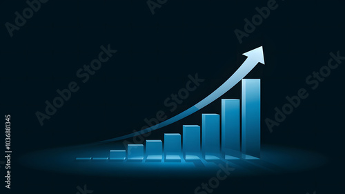 A rising circular gradient, symbolizing continuous growth and innovation. ( Business Concept ).