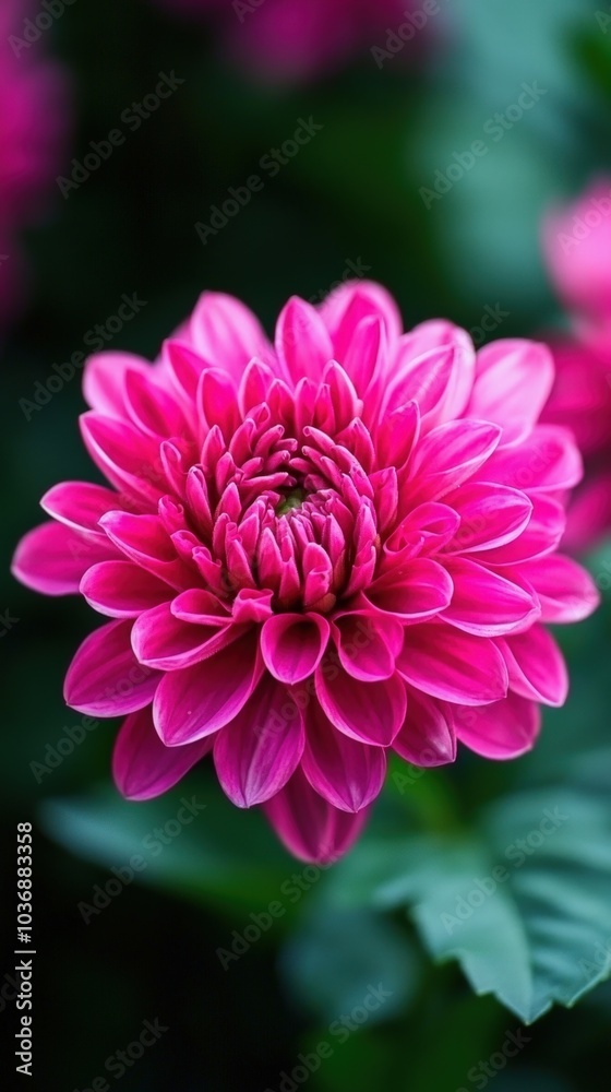 Vibrant pink dahlia blooms in a lush garden during a sunny afternoon Vibrant pink dahlia blooms in a lush garden during a sunny afternoon