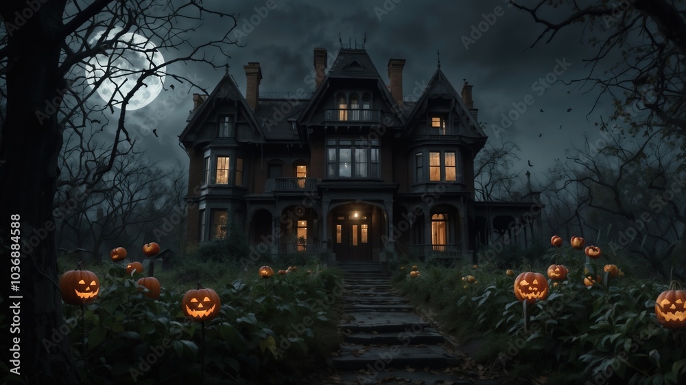 haunted house in the woods