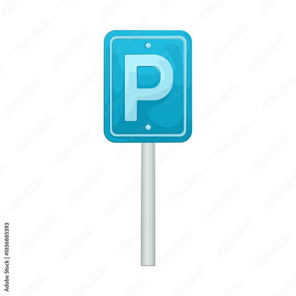 Illustration of parking sign Illustration of parking sign