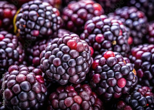 Vibrant macro shots of luscious blackberries highlight their rich colors and textures, inspiring culinary creativity and promoting healthy snacking options for everyone to enjoy.