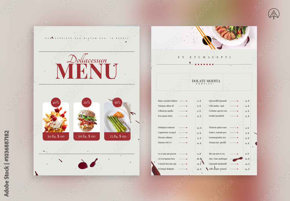 Food Menu Flyer Template Stock Template | Adobe Stock