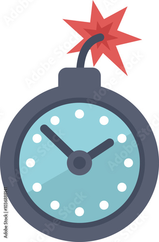 Classic time bomb is ticking down, showing the pressure of a deadline