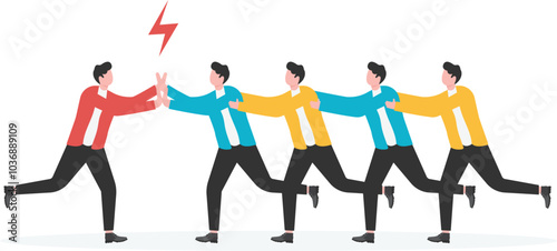 Power against power, small business versus big business, leadership,

