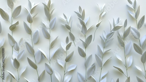 Elegant Acanthus Leaf Pattern in Three-Dimensional Design. photo