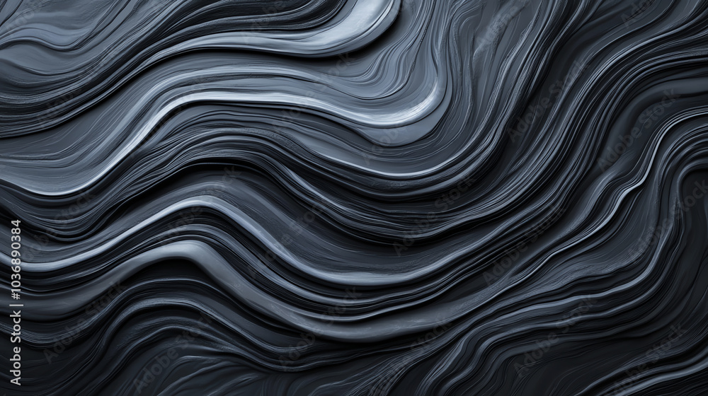 Abstract texture with flowing waves in varying shades of black and gray. Ideal for backgrounds, digital art, and modern design projects. Abstract texture with flowing waves in varying shades of black and gray. Ideal for backgrounds, digital art, and modern design projects.