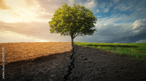 Stylish Picture for a website on the topic of climate and sustainable energy future.