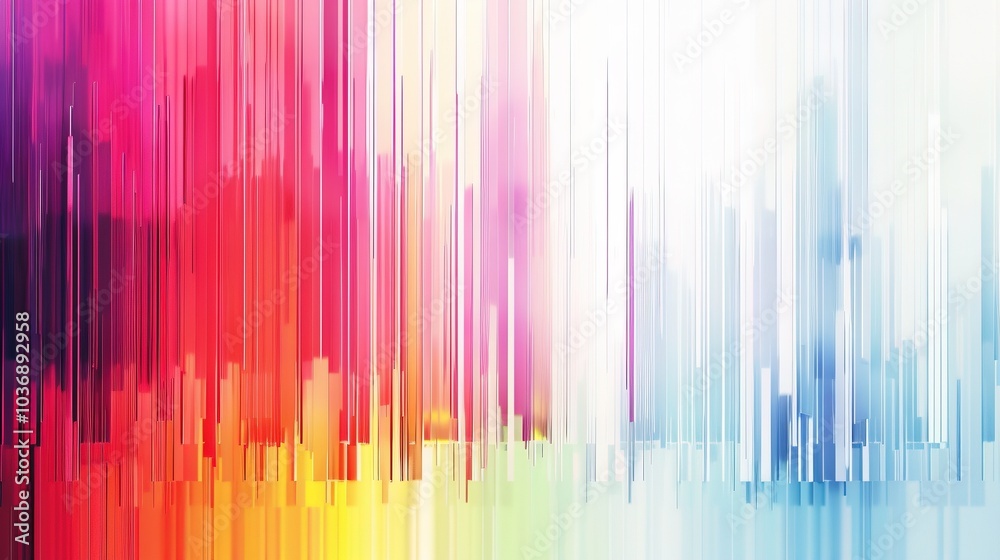 Vibrant paint brush strokes blending into white, modern abstract art with bold colors Vibrant paint brush strokes blending into white, modern abstract art with bold colors