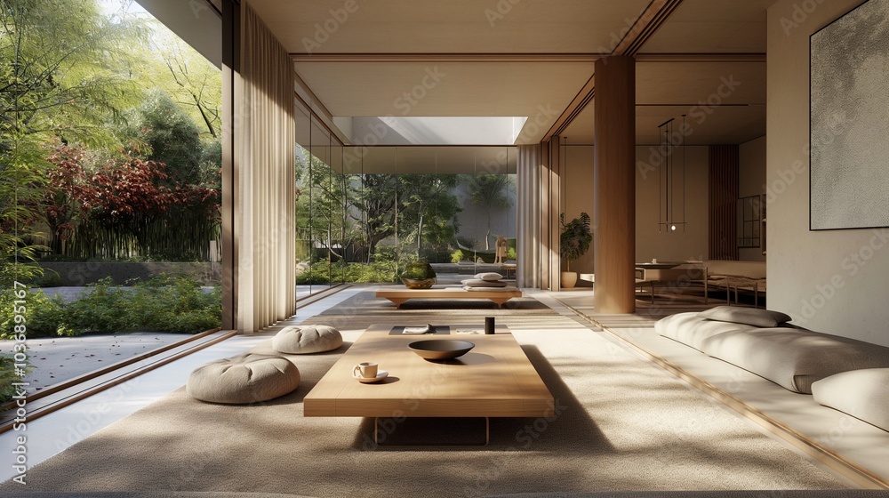The front and interior designs of the residence The front and interior designs of the residence