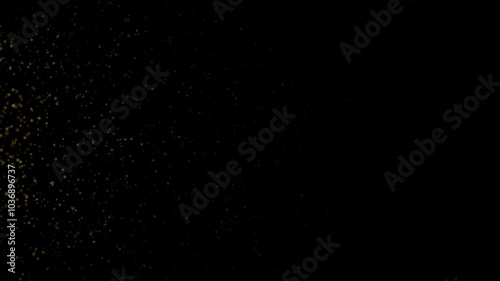 Gold Magical Sparkles shooting wipe left to right across the screen [4K] 