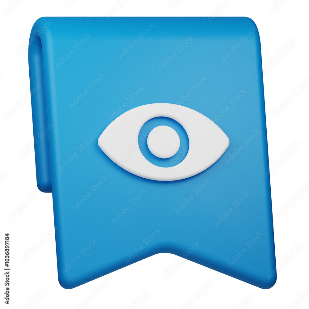 view bookmark 3d icon isolated on the white background view bookmark 3d icon isolated on the white background