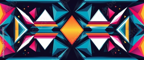 Wallpaper Mural Symmetrical design with bold geometric shapes Torontodigital.ca