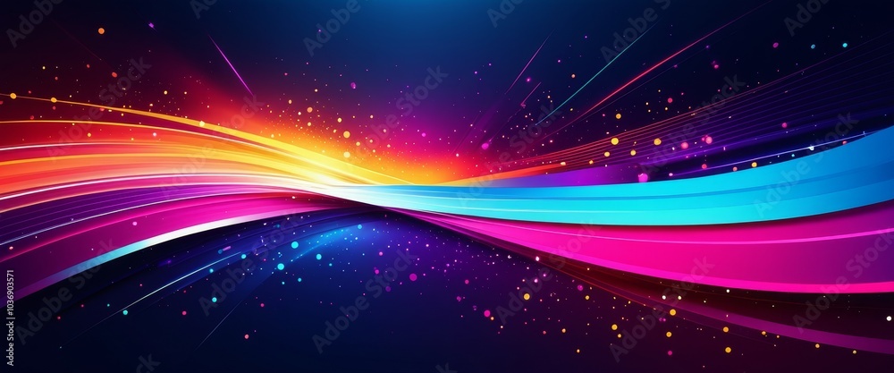 Obraz premium Abstract Light Bursts and Dynamic Lines