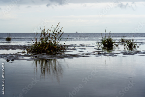 Fototapeta Naklejka Na Ścianę i Meble -  The beautiful beaches of cuxhaven are famous