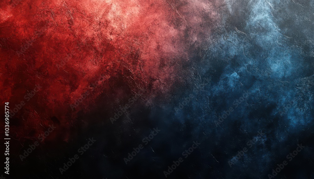 Fototapeta premium Abstract textured background featuring a gradient of red and blue hues.