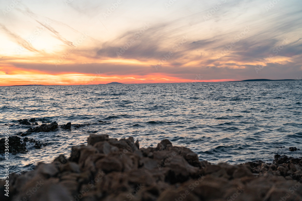Fototapeta premium Sunset in Vir, Croatia.