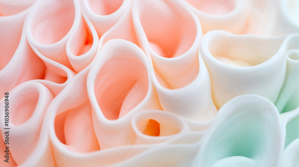 Abstract 3d wave silk textured gradient pastel color background, for home decor, wall art, digital art print, wallpaper, background Abstract 3d wave silk textured gradient pastel color background, for home decor, wall art, digital art print, wallpaper, background