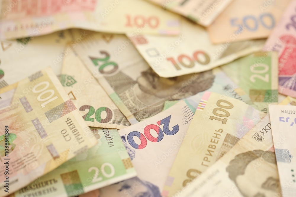 Ukrainian money is one thousand, five hundred and two hundred hryvnias. Ukrainian money is one thousand, five hundred and two hundred hryvnias.