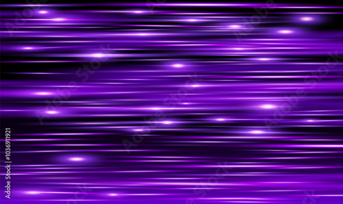 Purple glowing lines of movement and light.