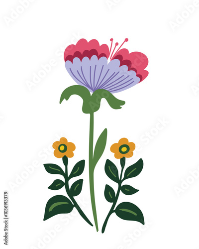 Illustration with flowers