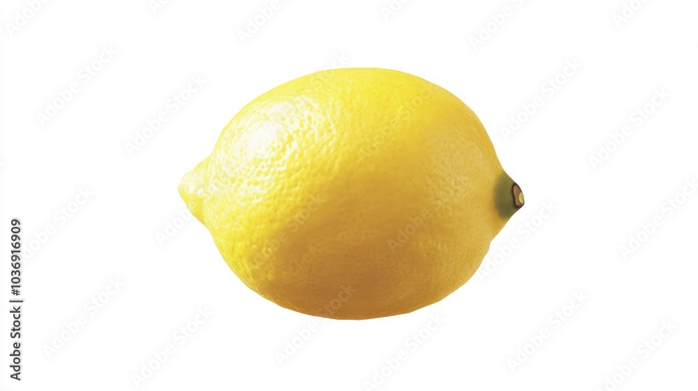 Yellow lemon isolated against a white backdrop Yellow lemon isolated against a white backdrop