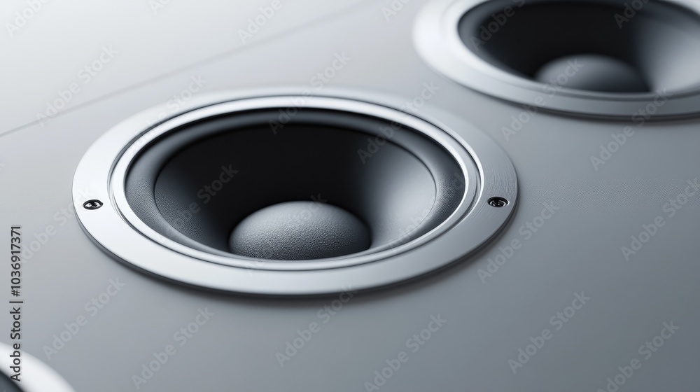 Audio speaker on a white background Audio speaker on a white background