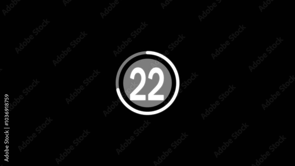50 seconds countdown timer animation 