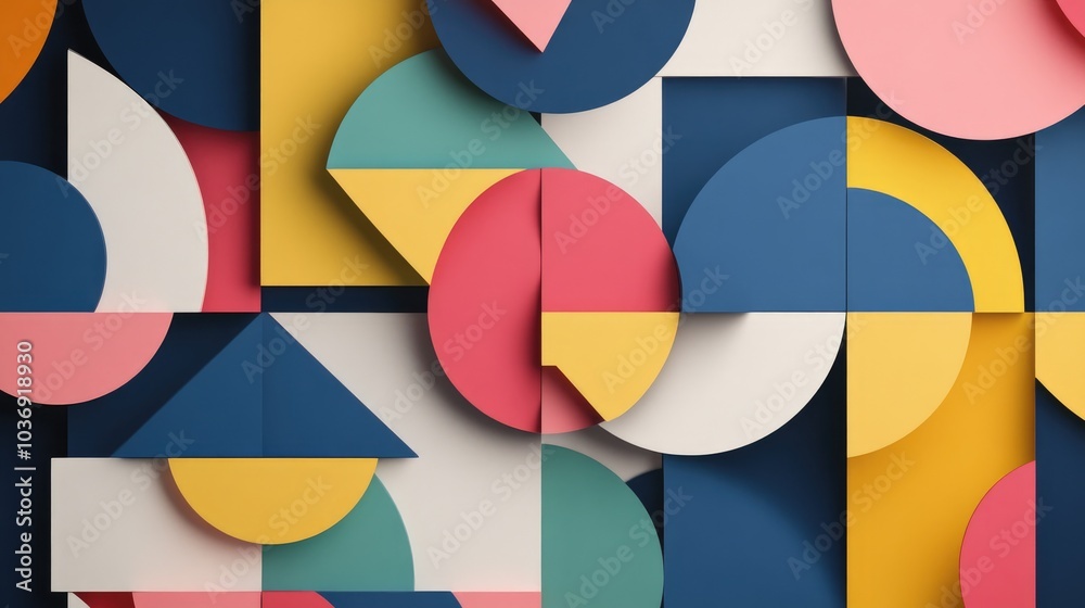 Geometric pattern in a cosmic color palette depicted in 3D cartoon rendering Geometric pattern in a cosmic color palette depicted in 3D cartoon rendering