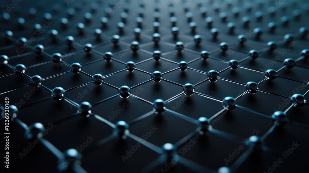 Graphene atomic structure displayed on a dark background featuring a hexagonal colored molecular grid illustrating the concept of carbon structure and crystal lattice in 3D rendering Graphene atomic structure displayed on a dark background featuring a hexagonal colored molecular grid illustrating the concept of carbon structure and crystal lattice in 3D rendering