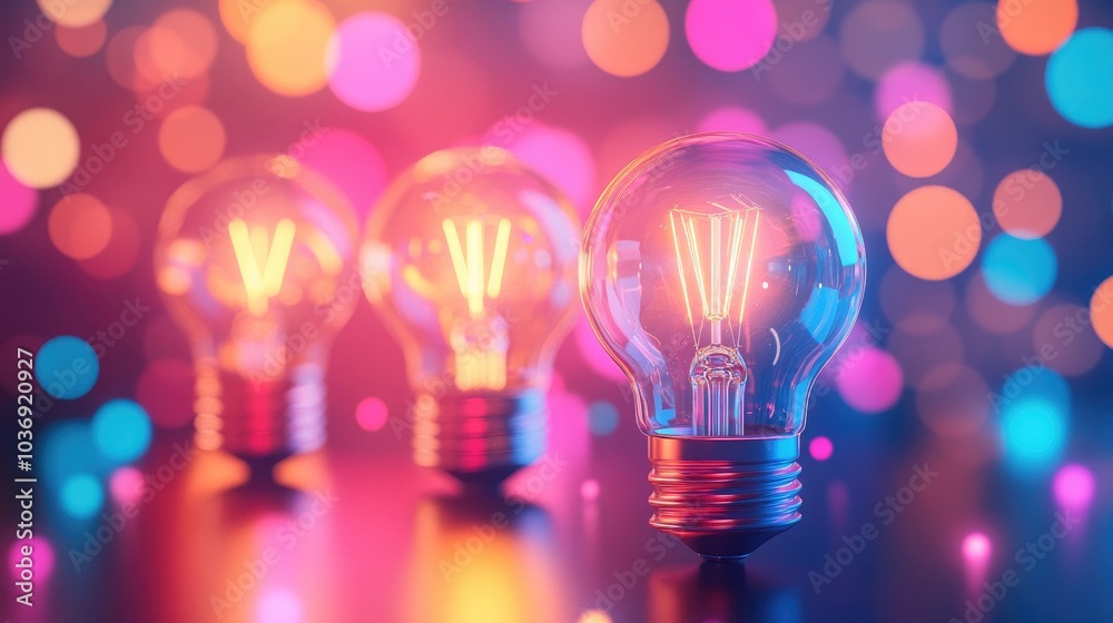 3D illustration of a light bulb 3D illustration of a light bulb