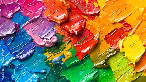 Rainbow paint texture