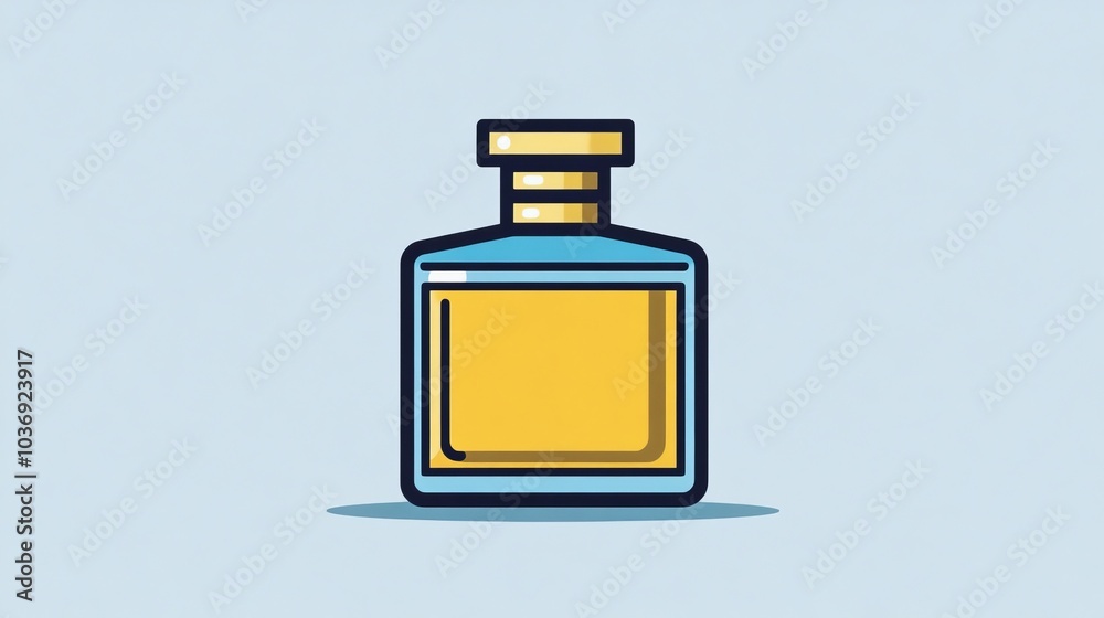A simple illustration of a perfume bottle. A simple illustration of a perfume bottle.