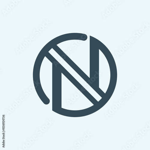Minimal N Letter logo Design