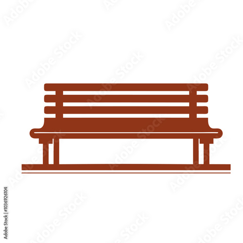 bench on a white