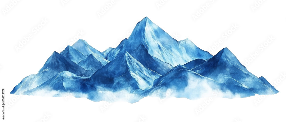 Fototapeta premium Snow-Covered Mountain Range