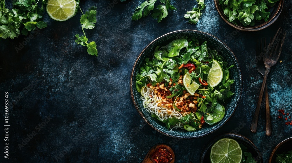 Fresh and Vibrant Salad with Herbs and Lime Fresh and Vibrant Salad with Herbs and Lime
